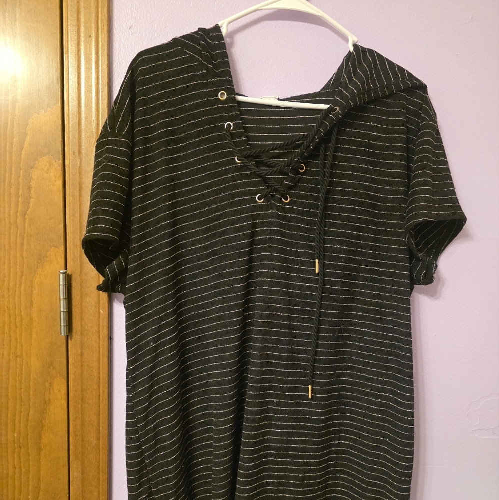 Black & Gold Simsuit Cover-up